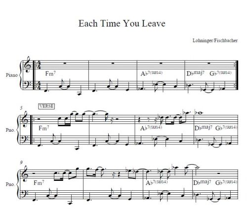 Each Time You Leave (Lohninger/Fischbacher)