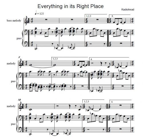 Everything In Its Right Place (Radiohead, arr. Fischbacher)
